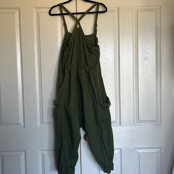 Harem style drop crotch cute jumper overalls - Picture 7 of 13